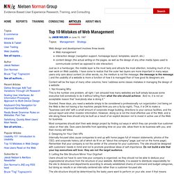 Top Ten Mistakes of Web Management (Alertbox June 1997)