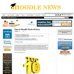 Top 10 Moodle Posts of 2013  