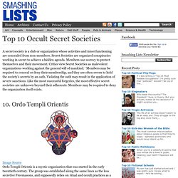 Top 10 Occult Secret Societies