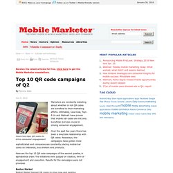 Top 10 QR code campaigns of Q2 - Mobile Marketer - Software and technology