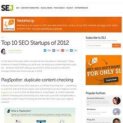 Top 10 SEO Startups of 2012