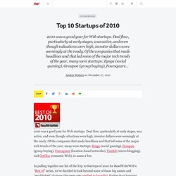 Top 10 Startups of 2010