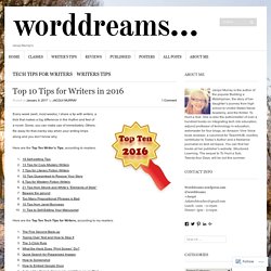 Top 10 Tips for Writers in 2016