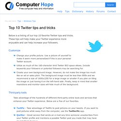 Top 10 Twitter tips and tricks