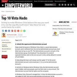 Top 10 Vista Hacks