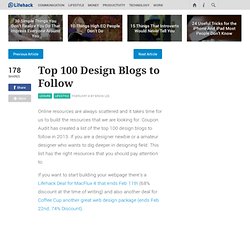 Top 100 Design Blogs that You Should Follow