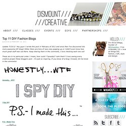 Top 11 DIY Fashion Blogs · Dismount Creative