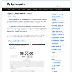 Top 20 Online Alarm Clocks
