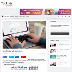 Top 5 Mini Job Websites