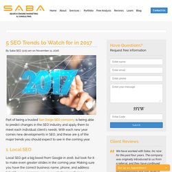 Top 5 SEO Trends for 2017