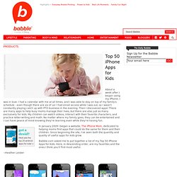 Top 50 iPhone apps for kids
