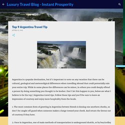 Top 9 Argentina Travel Tip