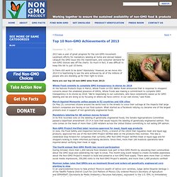 Top 10 Non-GMO Achievements of 2013