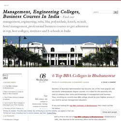 6 Top BBA Colleges in Bhubaneswar