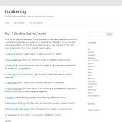 Top 10 Best Free Online Libraries