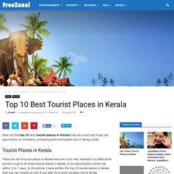 Top 10 Best Tourist Places in Kerala