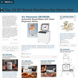 Top 10 GF Bread Machines For Home Use