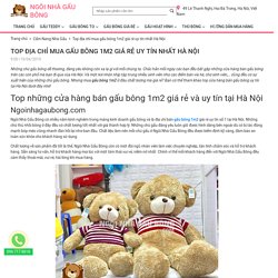 Top địa chỉ mua gấu bông 1m2 giá rẻ uy tín nhất Hà Nội