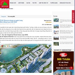[TOP 5] dự án chung cư quận Long Biên đáng mua nhất 2020