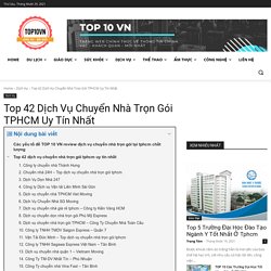 Top 42 Dịch Vụ Chuyển Nhà Trọn Gói Tphcm Uy Tín Nhất 2021