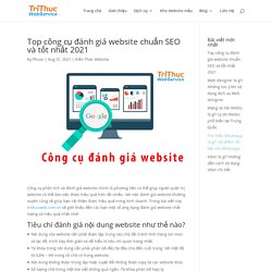 Top công cụ đánh giá website chuẩn SEO và tốt nhất 2021