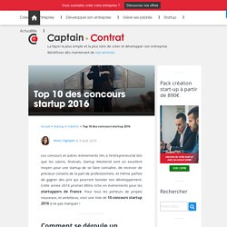 Top 10 des concours startup 2016