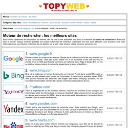 Top 10 des sites de moteur de recherche