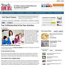 Top 12 Effective End of the Year Activities