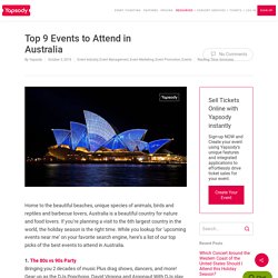 Top 9 Events to Attend in Australia