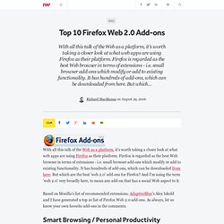 Top 10 Firefox Web 2.0 Add-ons