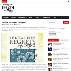 Top Five Regrets of The Dying