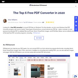 Top 6 Free PDF Converters that You Can Try in 2020