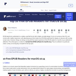 Top 10 Free EPUB Readers for macOS 10.14