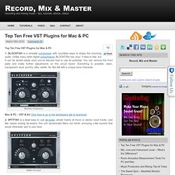 Top Ten Free VST Plugins for Mac & PC