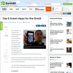 Top 5 Green Apps for the Droid
