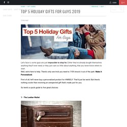 Top 5 Holiday Gifts for Guys 2019 - Swanky Badger
