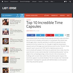 Top 10 Incredible Time Capsules