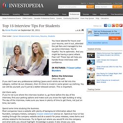 Top 15 Interview Tips For Students - Investopedia.com