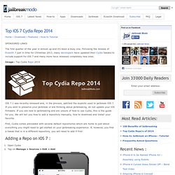 Top iOS 7 Cydia Repo 2014