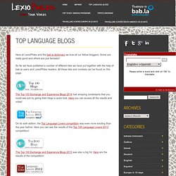 Top Language Blogs and Podcasts