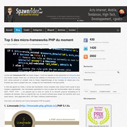 Top 5 des micro-frameworks PHP du moment