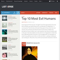 Top 10 Most Evil Humans