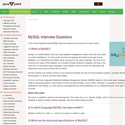 Top 58 MySql Interview Questions