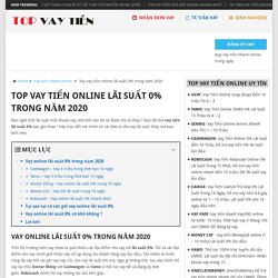 Top vay tiền online lãi suất 0% trong năm 2020 - Top Vay Tiền Nhanh Online