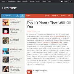 Top 10 Plants That Will Kill You