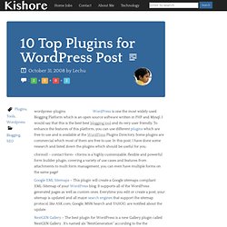 10 Top Plugins for Wordpress Post