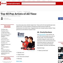 Top 40 Pop Music Artists of All Time