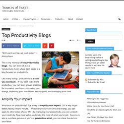 Top Productivity Blogs