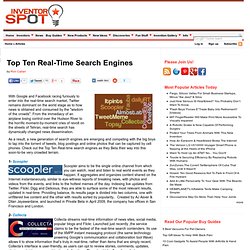 Top Ten Real-Time Search Engines