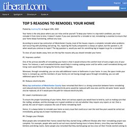 TOP 5 REASONS TO REMODEL YOUR HOME